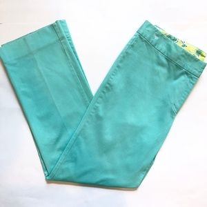 Lilly Pulitzer Turquoise Cropped Pants 6 Like New